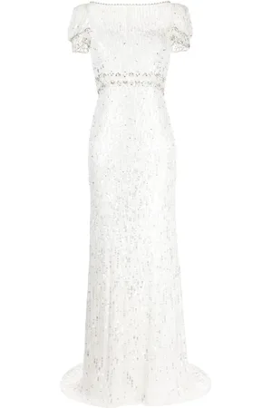 Jenny Packham Lang Sungem kjole med pailletter