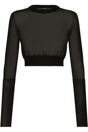 Dolce & Gabbana Halvgennemsigtig cropped top