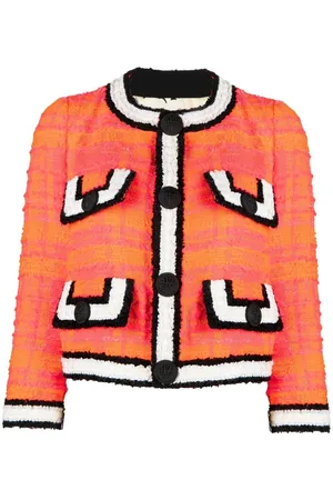 Dsquared2 Cropped tweed-jakke med knapper