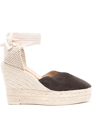 MANEBI Hamptons 110 mm espadriller med kilehæl