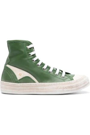 Moma High-top sneakers i læder med paneler