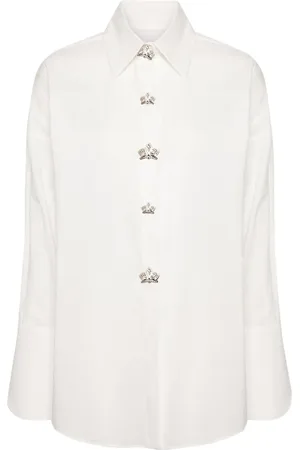 GENNY Muslin-skjorte med applikeret detalje