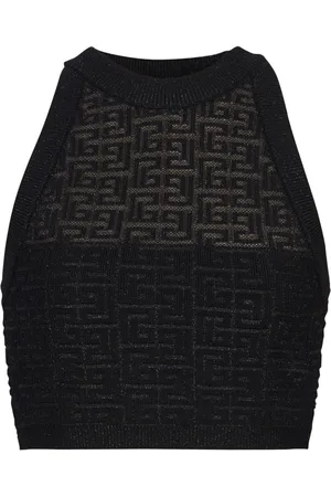 Balmain Strikket 4G top med halterneck