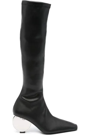Courrèges Knæhøje 90mm læderstøvler