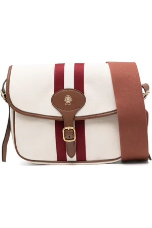 Bally Messenger-taske med flaplukning og to striber