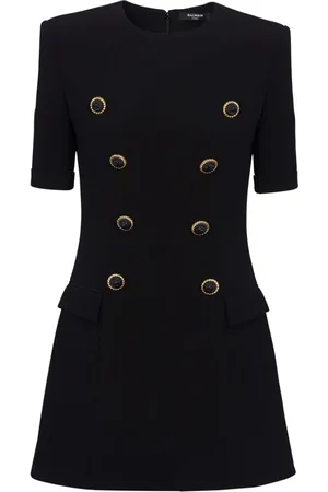 Balmain Kort skræddersyet kjole med tekstur