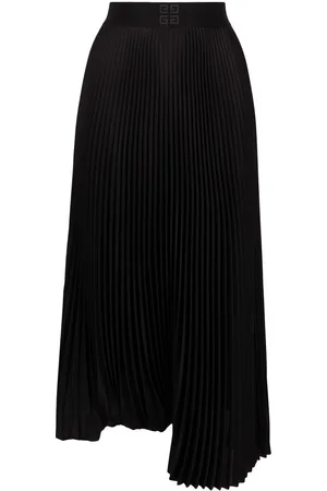 Givenchy Asymmetrisk nederdel med plisseringer