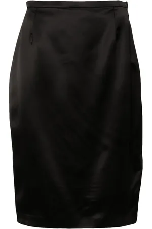 Saint Laurent Midi pencil-nederdel i satin