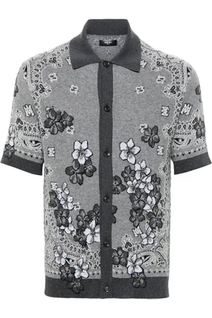 AMIRI Strikke skjorte i blomstret jacquard