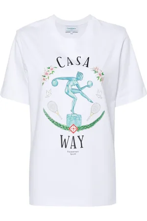 Casablanca T-shirt med Statue En Marbre-print