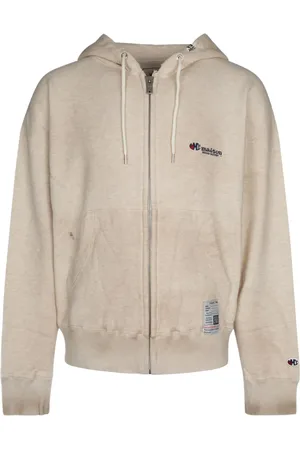 Maison Mihara Yasuhiro Hættetrøje med broderet logo og lynlås