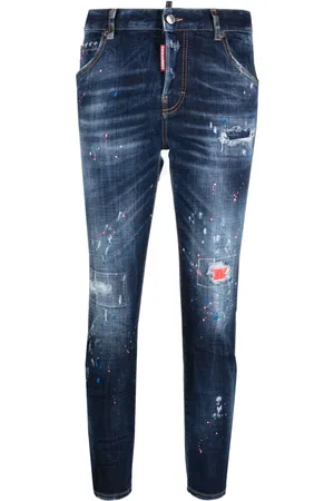 Dsquared2 Skinny-jeans med malingssprøjt og slitageeffekt