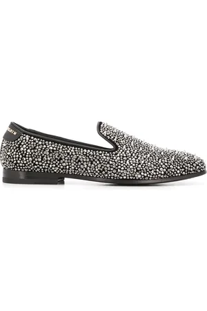 Philipp Plein Rhinstensudmykkede loafers med nitter
