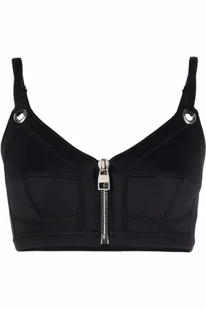 Alexander McQueen Cropped top med lynlås