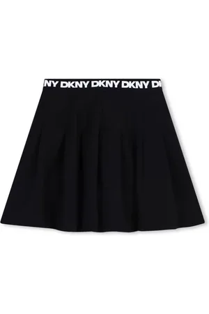 DKNY Kort nederdel med A-snit og logobånd i taljen