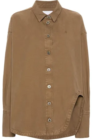 The Attico Gabardine-frakke med spread-krave