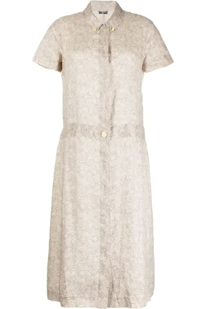 CHANEL 1999 Cambon skjortekjole med tryk