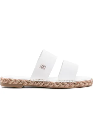 Tommy Hilfiger Espadriller i læder med logoplade