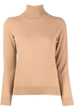 N.PEAL Ribstrikket sweater med rullekrave