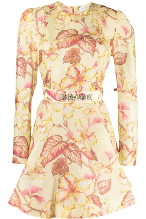 ZIMMERMANN Kort Hibiscus kjole med blomstertryk