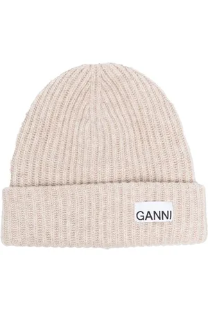 Ganni Ribbet hue med logomærke