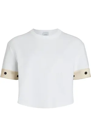Patou Cropped T-shirt med silkeopslag