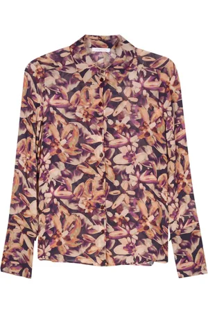Patrizia Pepe Skjorte i blomstret crepe