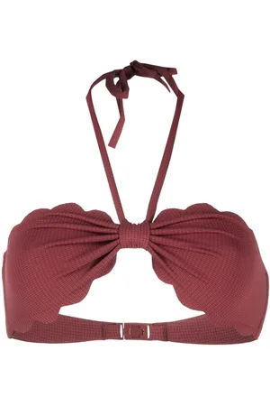 Marysia Bikinitop med halterneck og takket kant