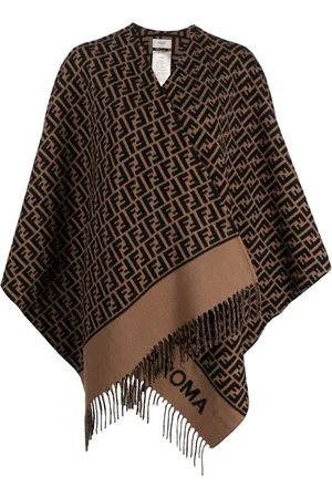 Fendi Poncho med FF-logotryk