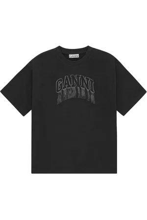 Ganni T-shirt med logobroderi