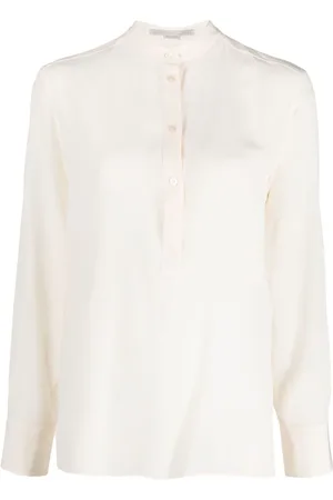 Stella McCartney Silkebluse med kravebånd