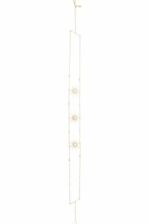 DJULA Big Sun choker-halskæde i 18 karat guld med diamant