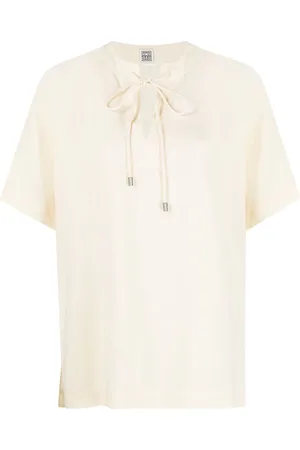 Totême Bluse med binde-detalje