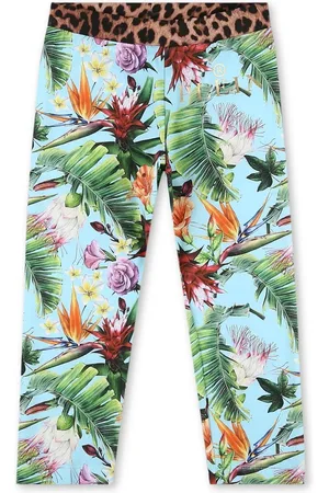 Philipp Plein Slip-on leggings med blomstret tryk