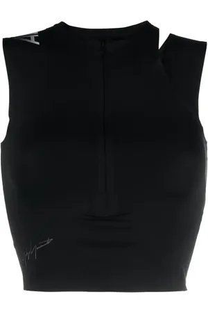 Y-3 Cropped tanktop med logotryk