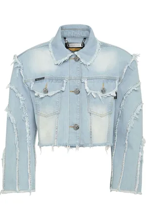 Philipp Plein Cropped jakke i denim