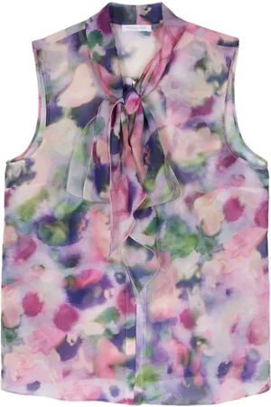 Patrizia Pepe Georgette-bluse m ed tryk