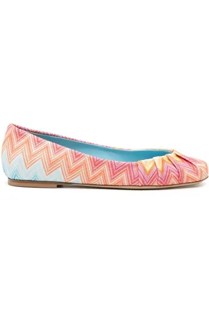 Missoni Iris ballerinaer i bølget strik