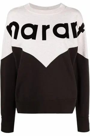 Marant Etoile Tofarvet sweatshirt med rund hals