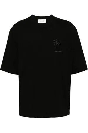 LANEUS T-shirt med broderet palmelogo