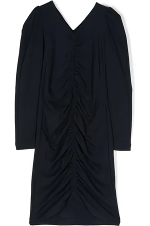 MONNALISA Midi-kjole med ruche-detalje og V-hals