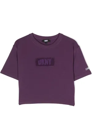 DKNY Cropped T-shirt med logomærke