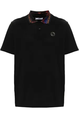 Roberto Cavalli Polo med logo-applikation