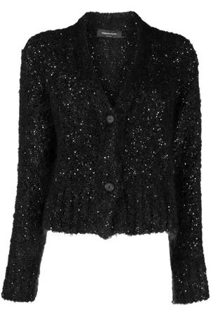 Fabiana Filippi Pailletudsmykket strikket cardigan