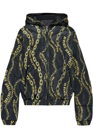 VERSACE Vendbar jakke med hætte og kædetryk