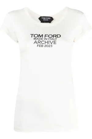 Tom Ford T-shirt i silke med logotryk