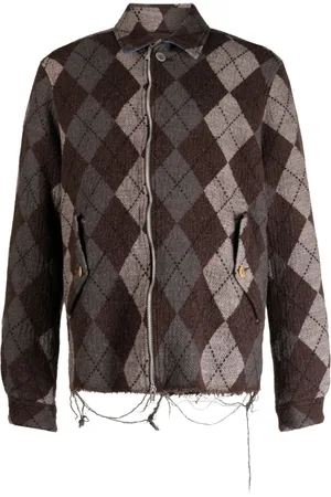 UNDERCOVER Argyle-blandet jakke