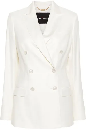 Kiton Dobbeltradet blazer i kanvas