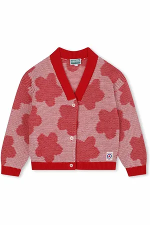 Kenzo Cardigan med V-hals og valmuemønster