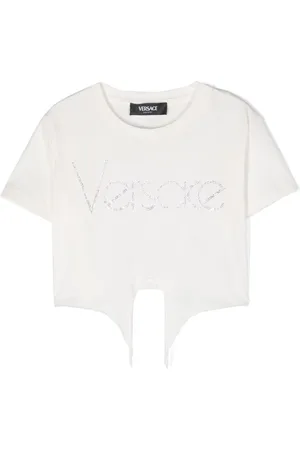 VERSACE T-shirt med rhinsten-logo